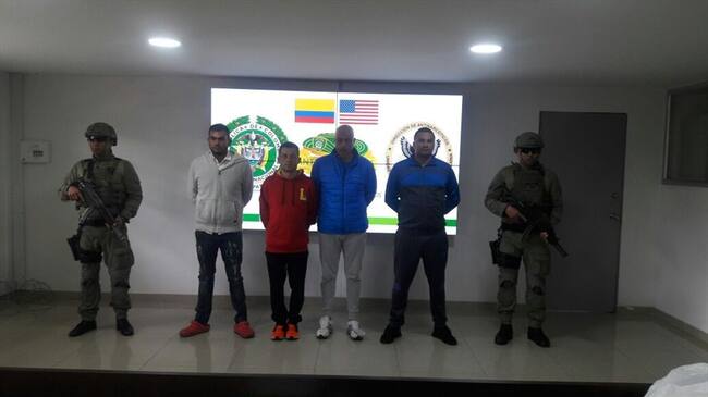 Capturan a cuatro extraditables en Bogotá. Foto: Policía Nacional