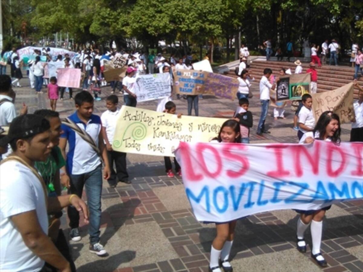 Kankuamos marcharon en Valledupar por justicia social