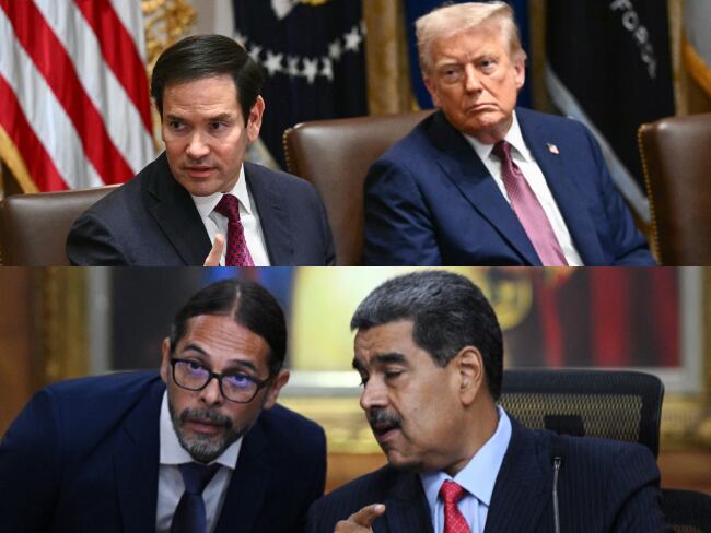Donald Trump y Marco Rubio. Nicolás Maduro y Freddy Ñáñez.