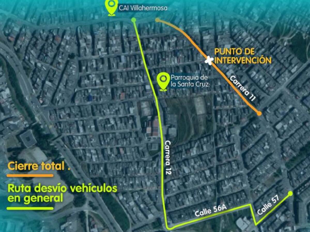 Cambios en los cierres viales del barrio El Porvenir de Manizales