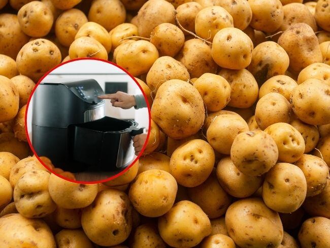 Papas criollas, freidora de aire, imágenes de referencia (Getty Images).