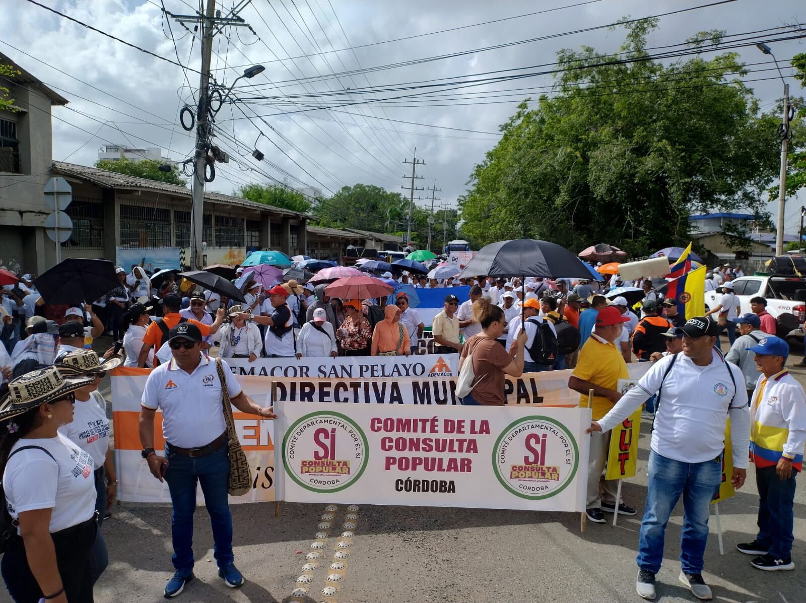 Movilización en Montería como parte de las acciones del paro del 29 de mayo.