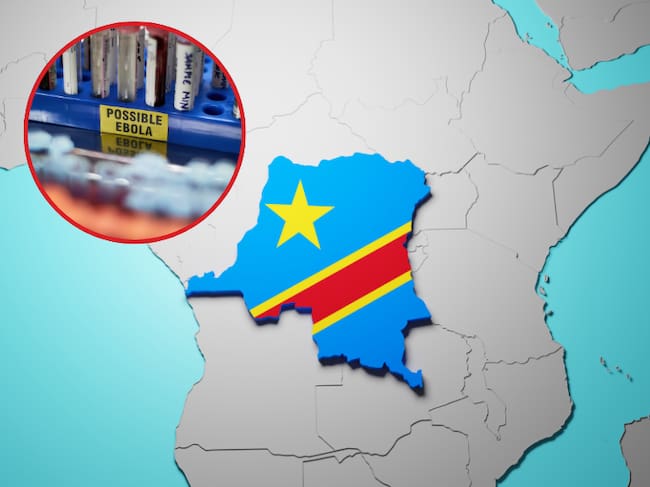 Imagen de referencia | Mapa de África y Bandera de RD del Congo - Prueba del Ébola: Getty Images.