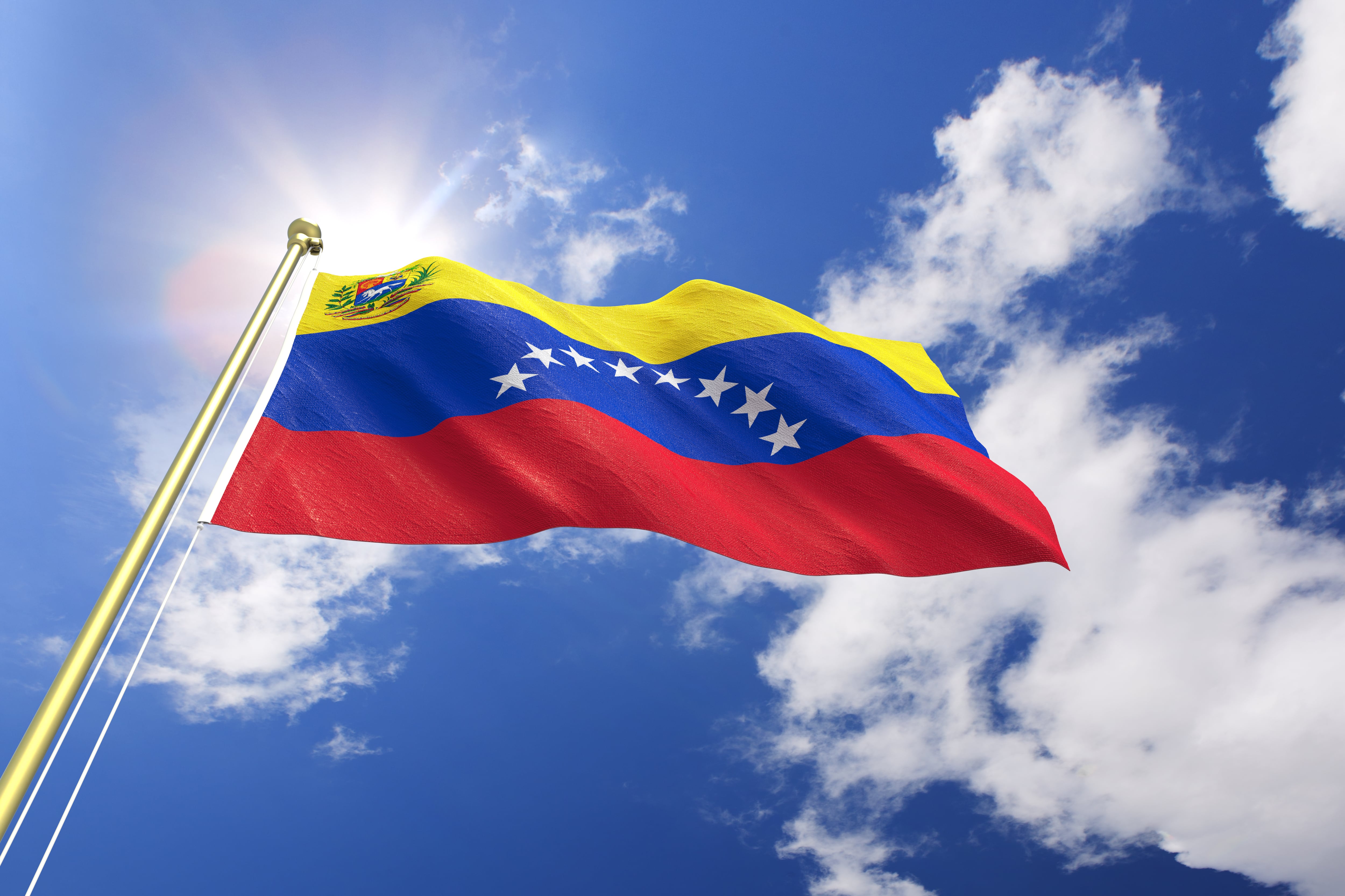 Bandera de Venezuela, ondeándose al aire libre: Getty Images.