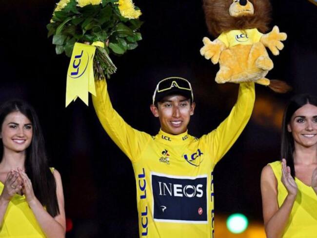 Egan Bernal cuando fue campeón del Tour de Francia 2019 / Colprensa