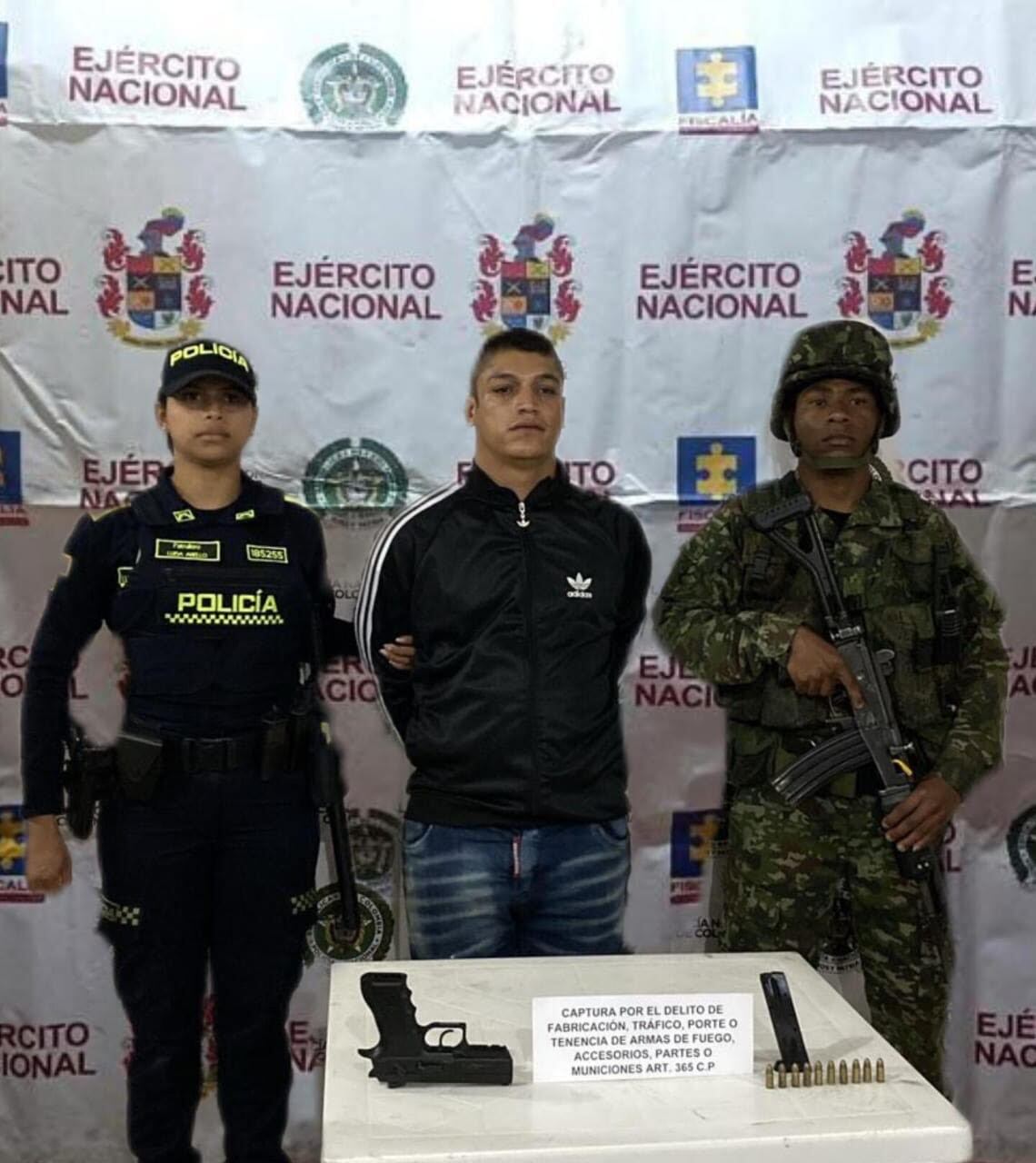 Alias 'Pipe', capturado en Argelia, Antioquia. Foto: Cortesía.