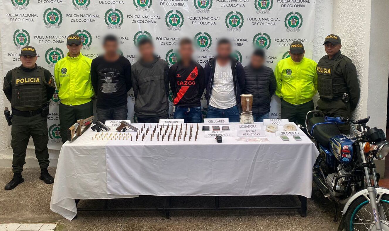 Capturados Anorí- foto Policía Antioquia