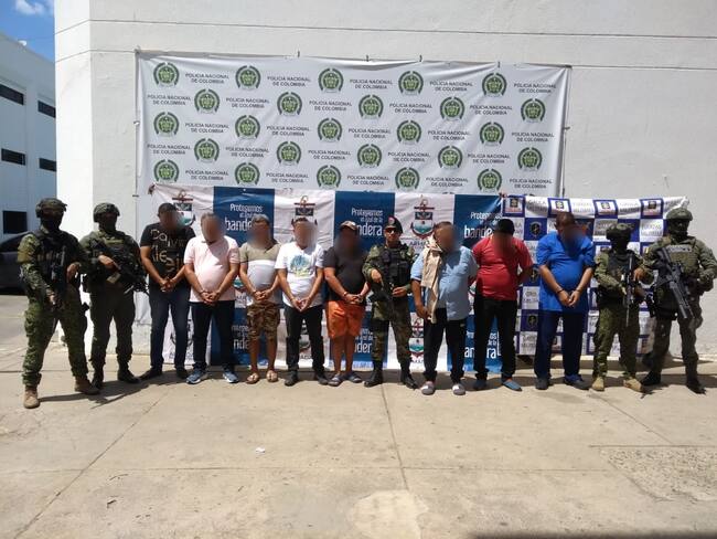 Capturados en operativos contra el narcotráfico en el Caribe./ Foto: Armada