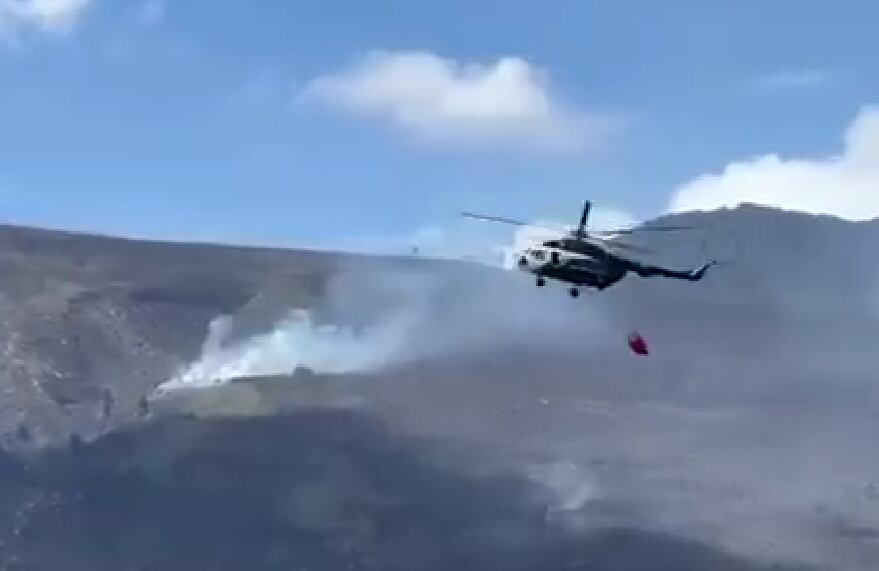 Fueron más de 50 descargas de agua para mitigar el incendio. Imagen | Facebook