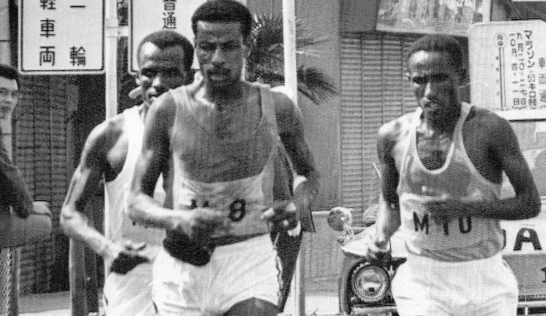 Abebe Bikila en los Juegos Olímpicos de Tokio 1964