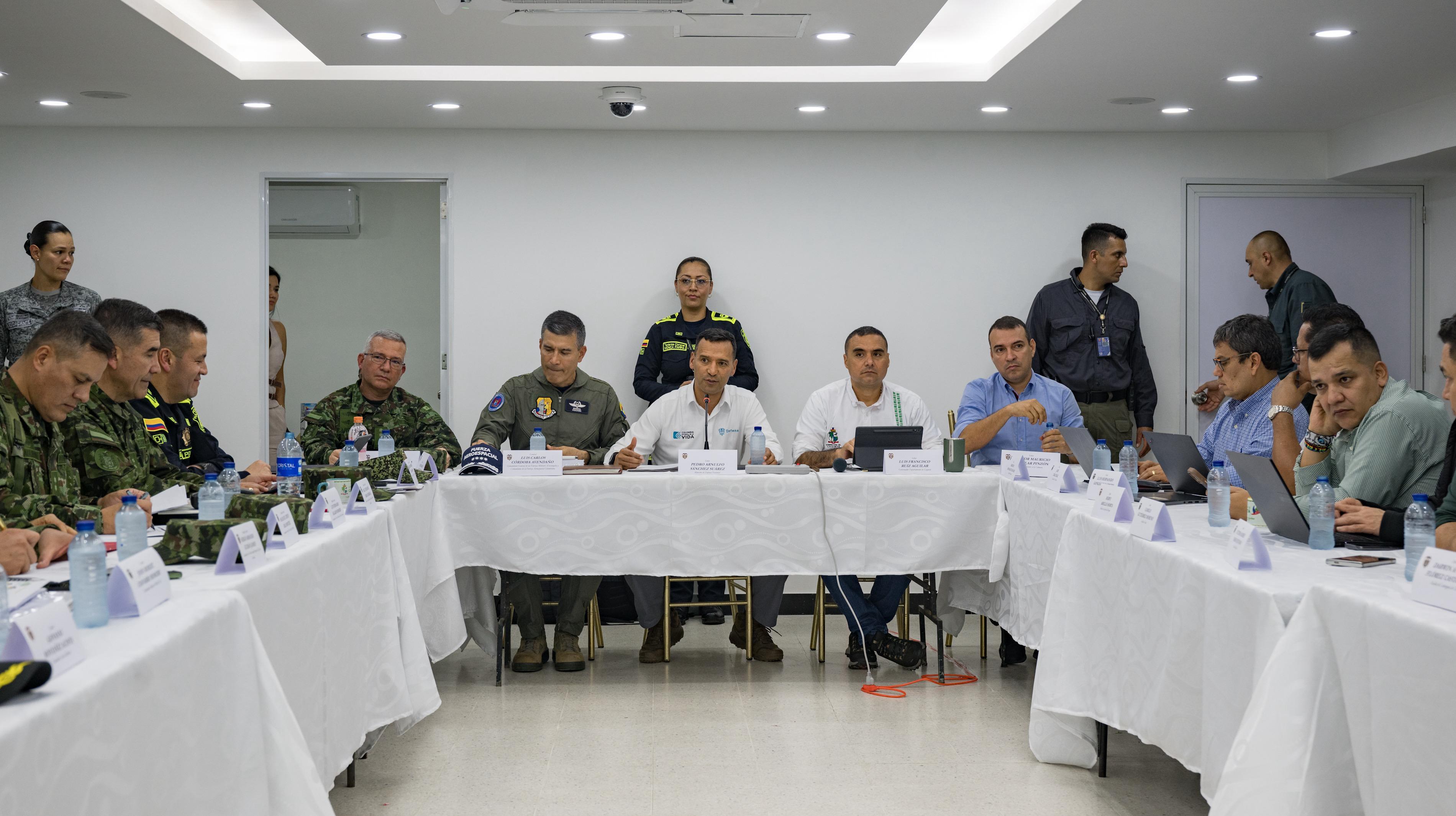 Ministro de Defensa, Pedro Sánchez, consejo de seguridad en Caquetá.