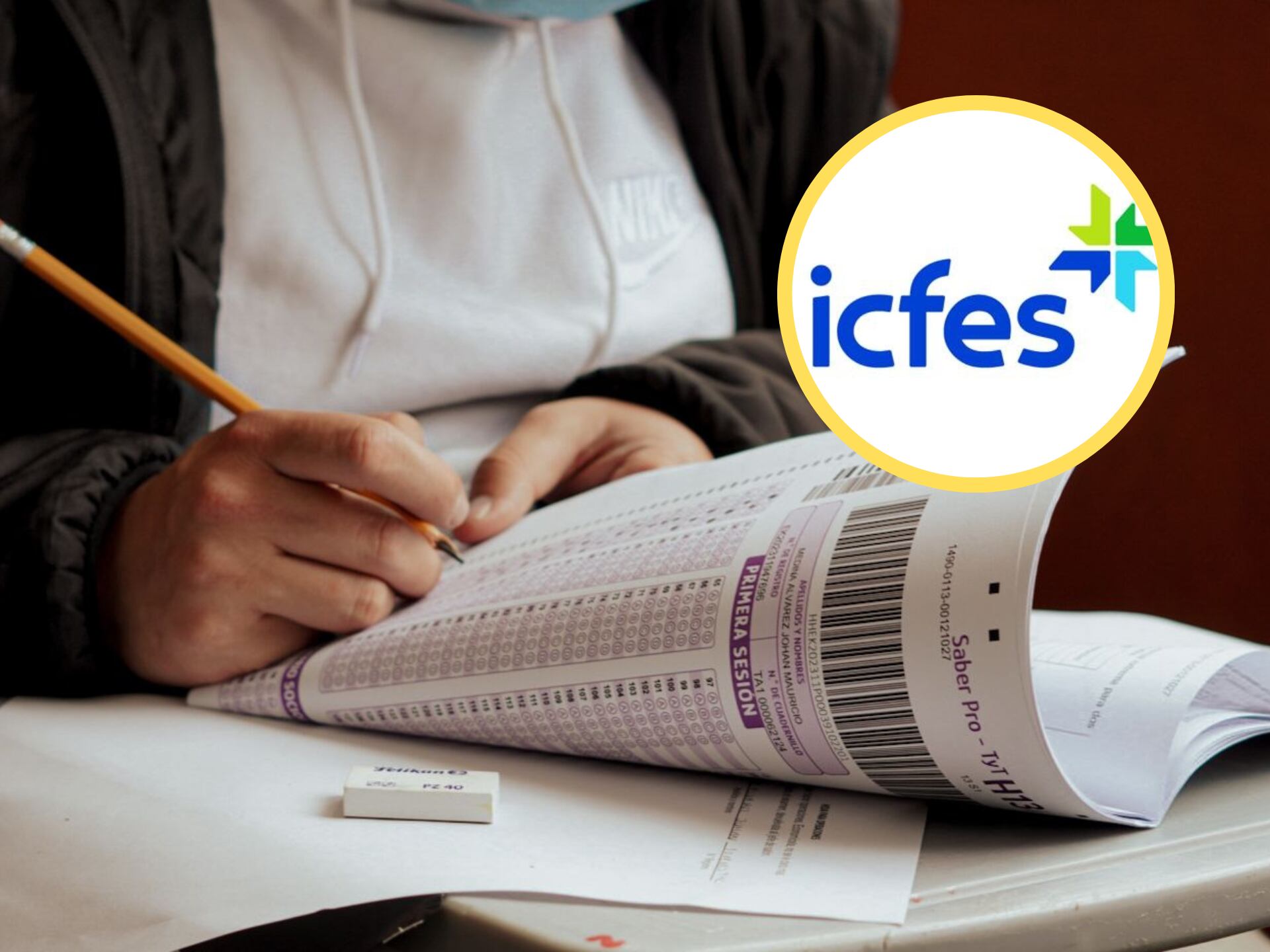 Presentación del examen Saber Pro con el logo del ICFES (Redes sociales)