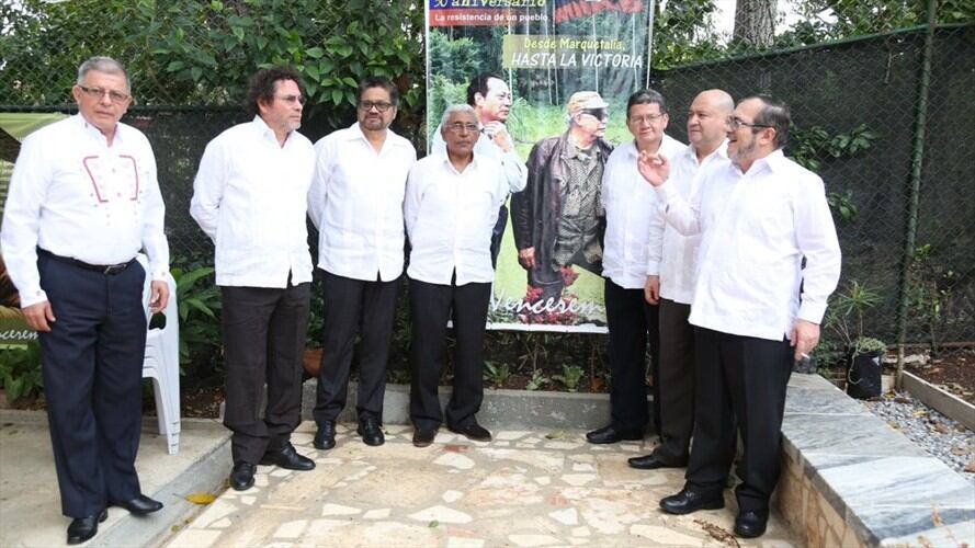 Delegación de las Farc en Cuba. Foto: En Twitter: @FARC_EPaz