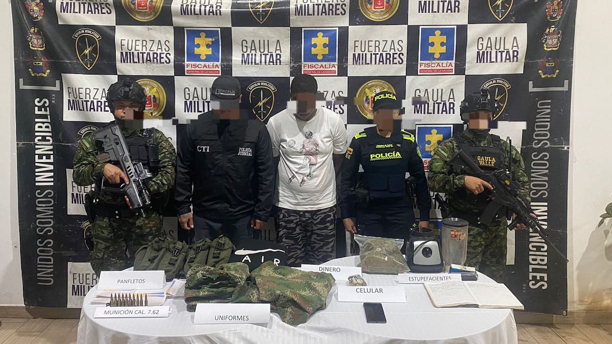 Capturado en Cali cabecilla de disidencias Farc por el secuestro de comerciante