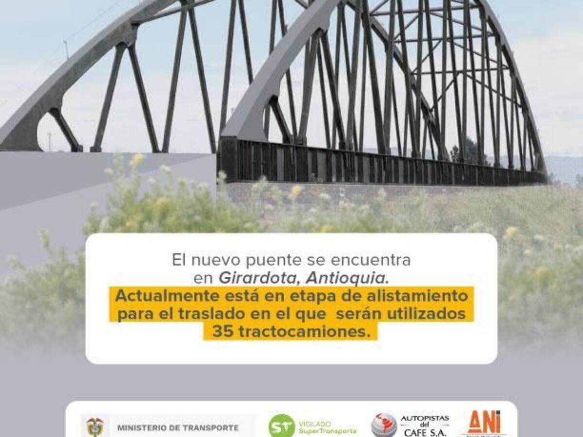 Así sería el nuevo puente metálico entre Quindío y el Valle del Cauca