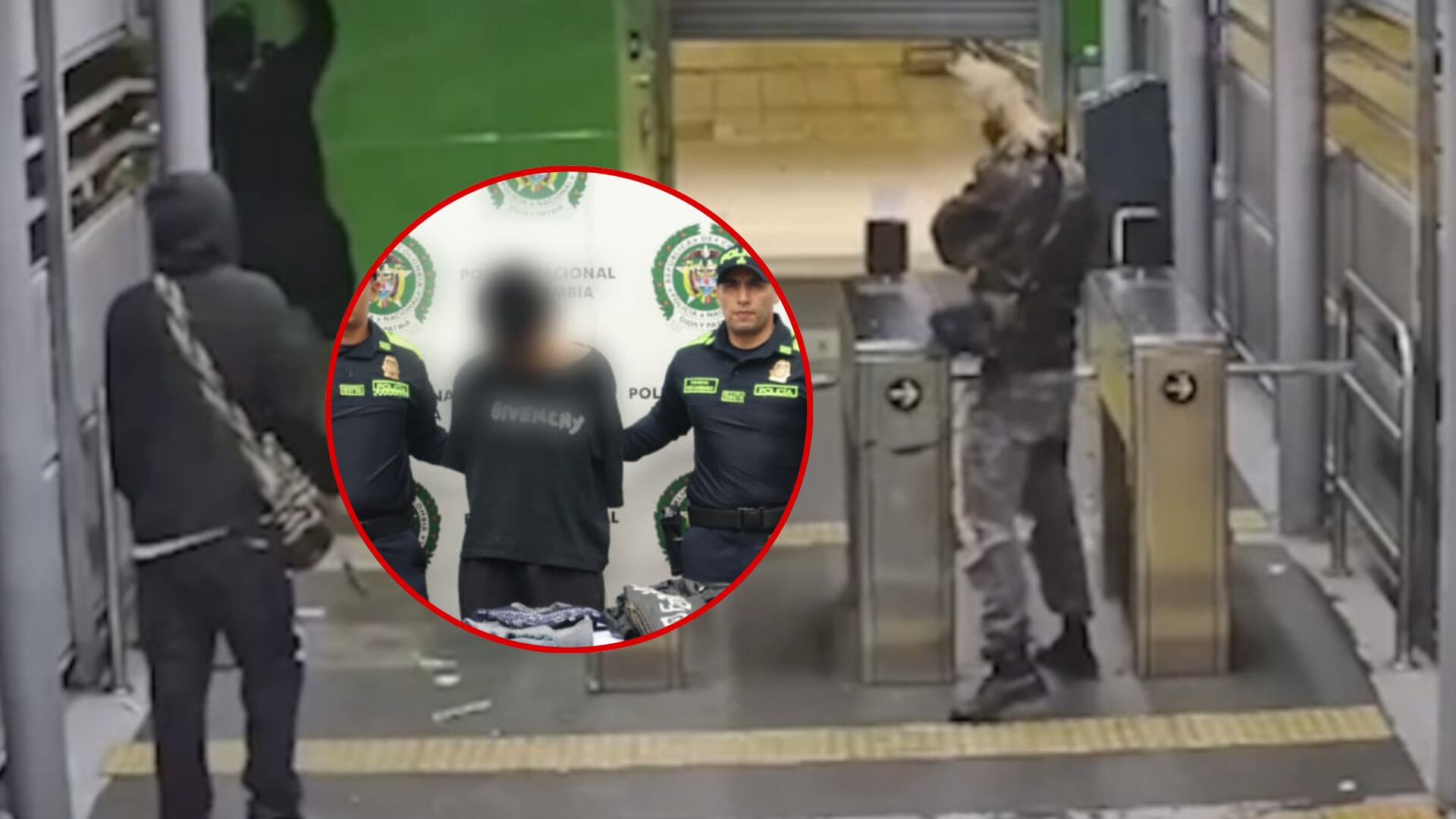 Dejan en libertad a encapuchado capturado por vandalismo contra estaciones del MIO en Cali