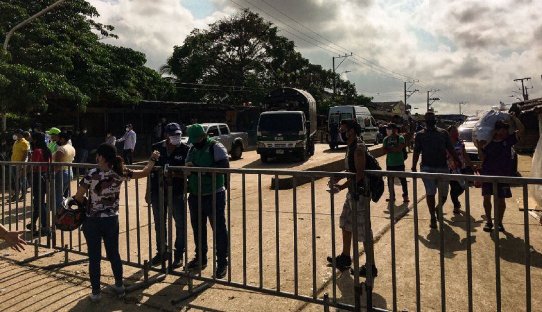 Cerco sanitario instalado en Barranquillita