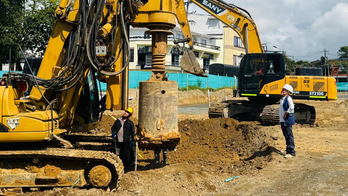 Iniciaron las obras de cimentación profunda en la Intersección Corales, vía clave para Pereira