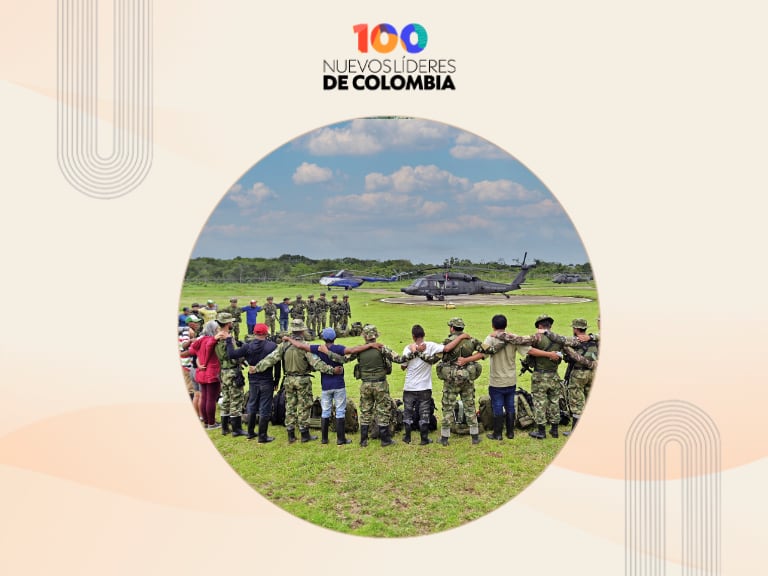 Fuerzas Militares y grupos indígenas en la Operación Esperanza (Foto: cortesía Fuerzas Militares)