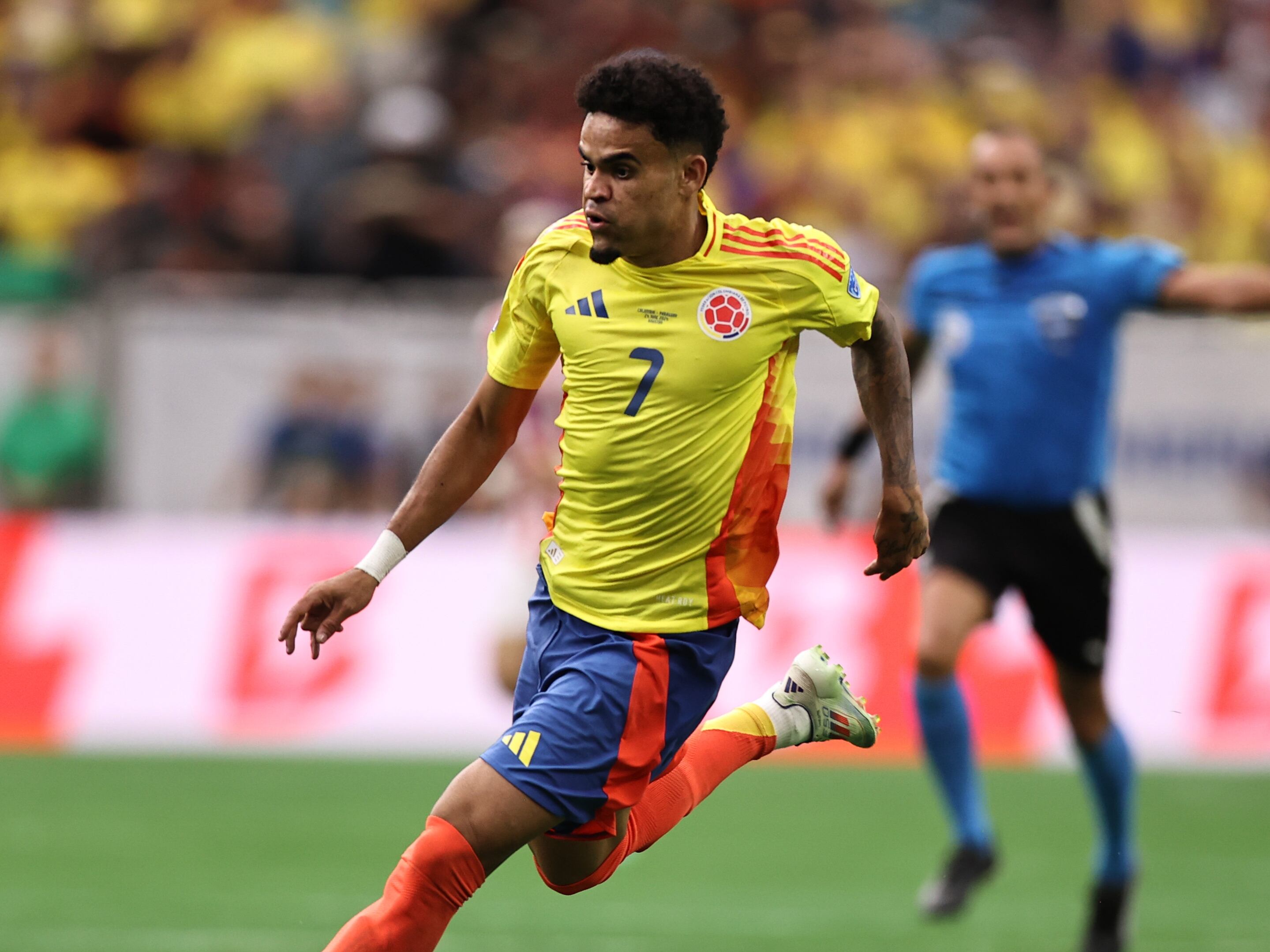 Luis Díaz en su debut en la Copa América 2024. (Photo by Omar Vega/Getty Images)