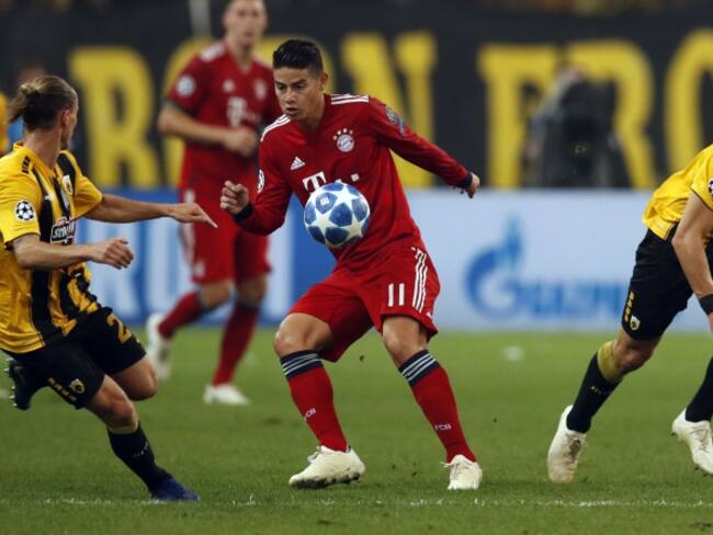 James Rodríguez, presente en la victoria del Bayern Múnich en Champions