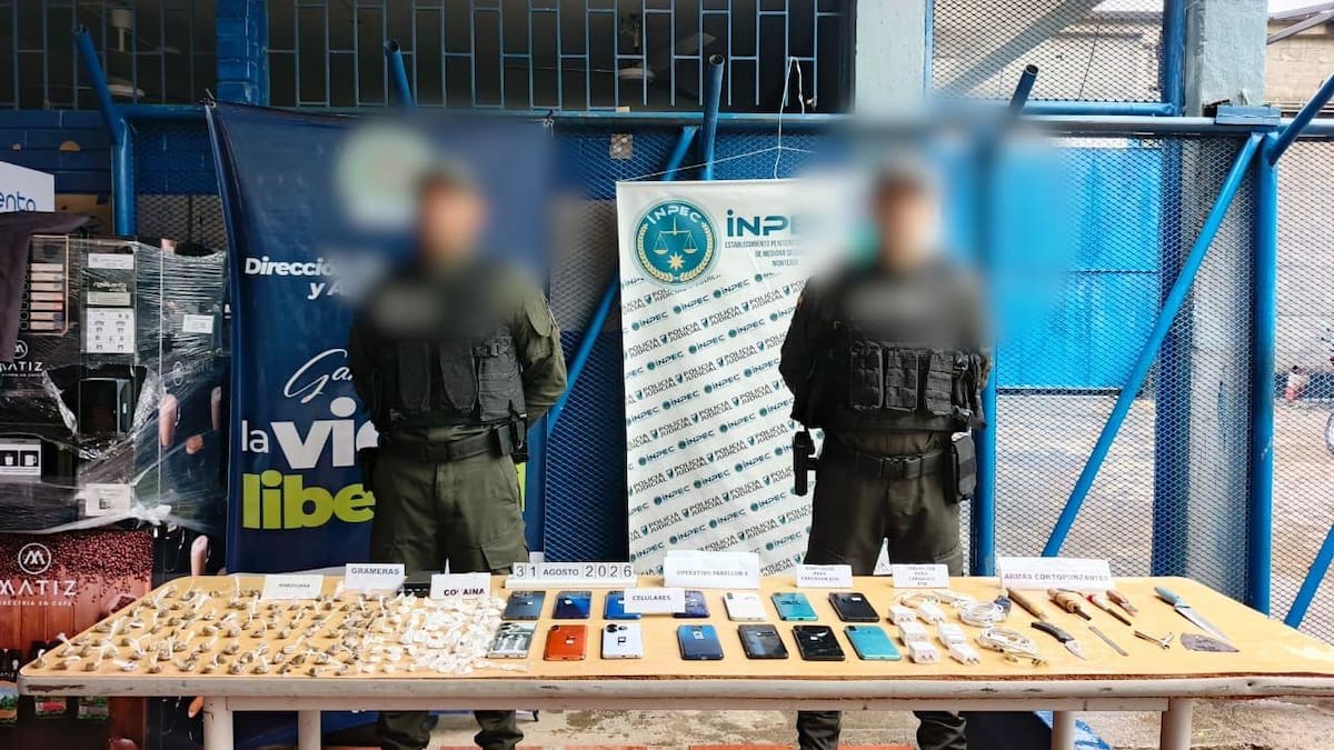 Incautan 14 celulares en la cárcel Las Mercedes de Montería: eran utilizados para extorsionar