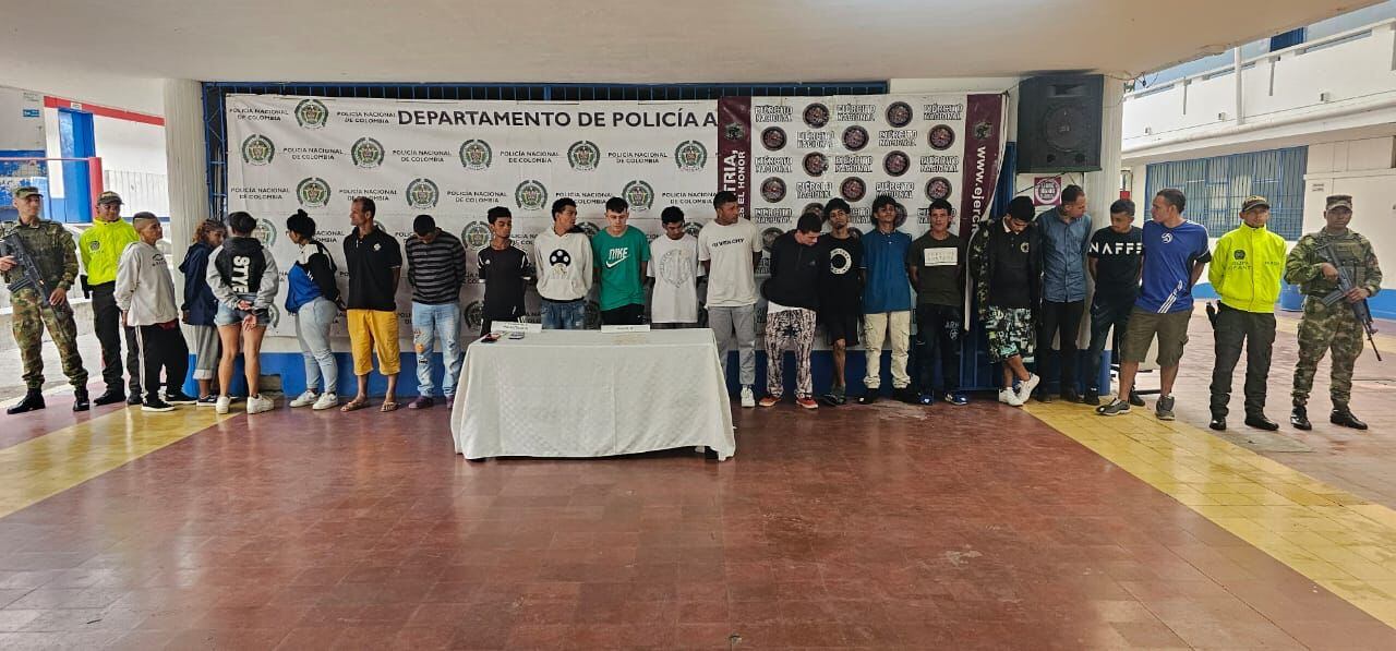 Capturas en Cisneros, Antioquia. Foto: Décimocuarta Brigada del Ejército.