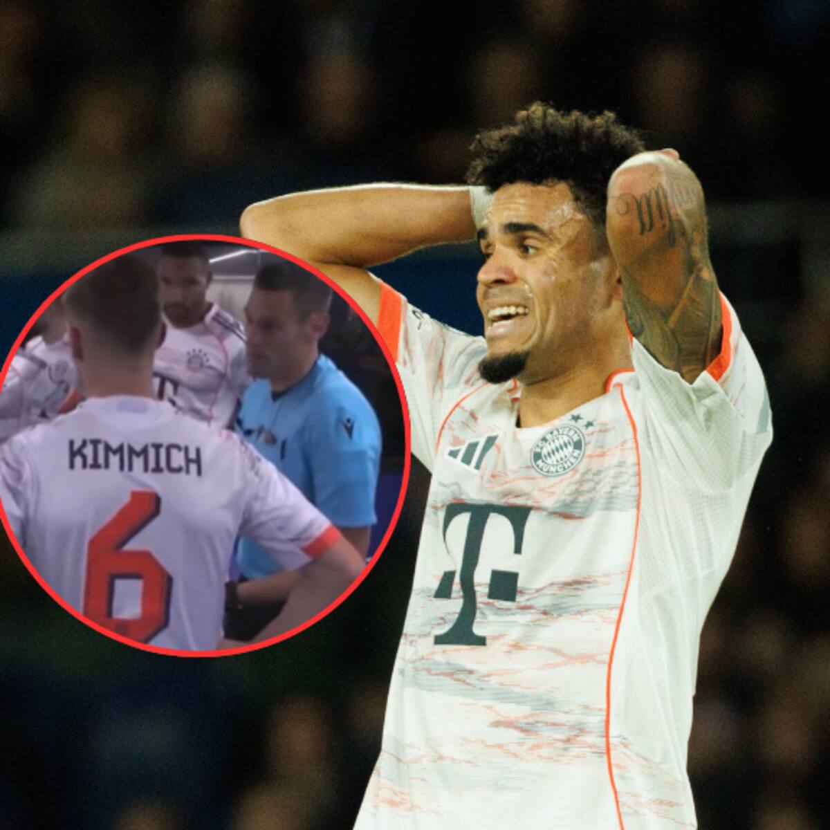 Árbitro de PSG vs. Bayern Múnich reveló por qué expulsó a Luis Díaz en Champions League