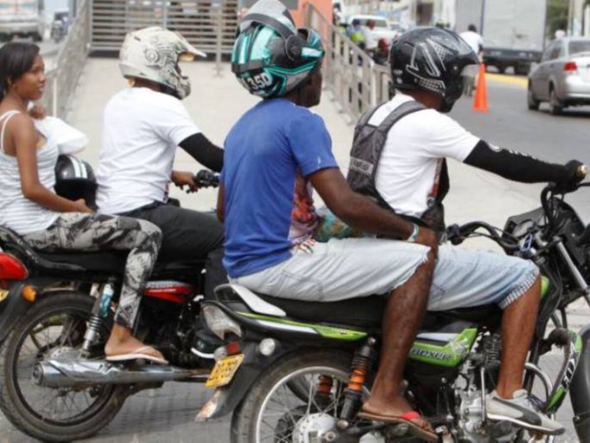 Restricción de motos con parrilleros en zona norte de Cartagena se amplió por un año