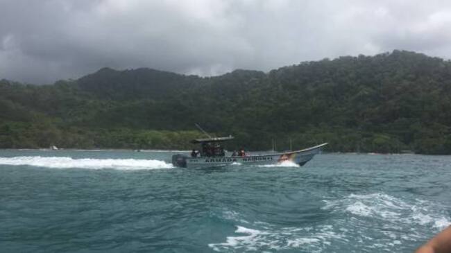 Lancha de la infantería de marina haciendo control contra el tráfico de indocumentados