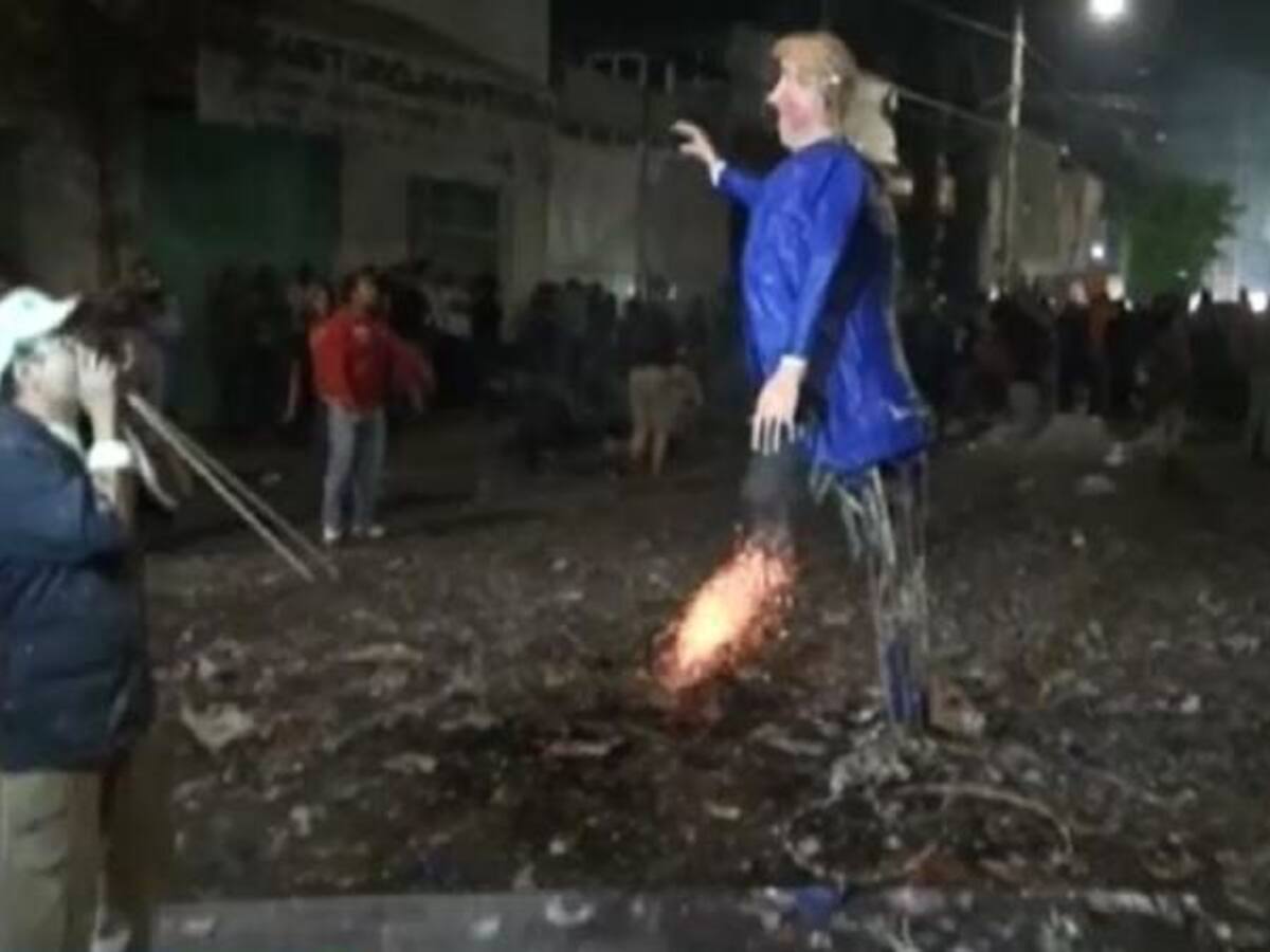 El Donald Trump que ardió en México en la tradicional Quema de Judas