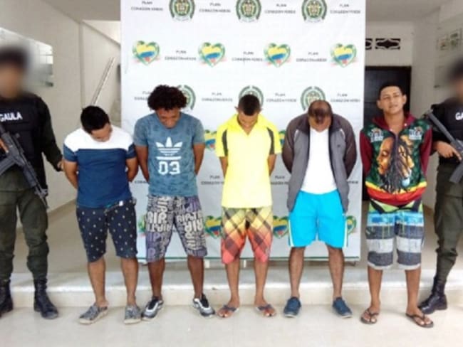 Capturan cinco presuntos extorsionistas en Tolú, Sucre