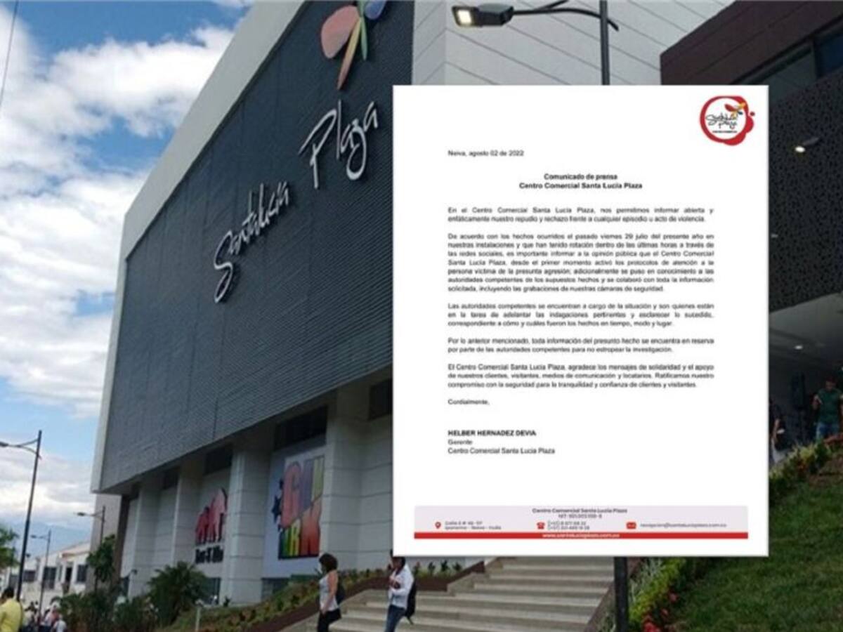 Presunto abuso sexual de una mujer en un centro comercial de Neiva