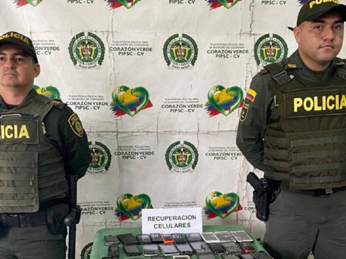 102 celulares fueron recuperados por la Policía en Caldas