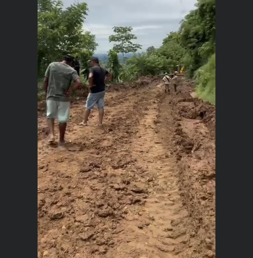Por las lluvias, hubo afectaciones por derrumbes en zonas veredales. Foto: Alcaldía San Pedro de Urabá.