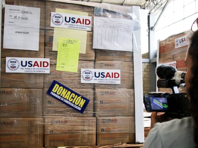 Donaciones y ayudas humanitarias del USAID para Venezuela.      Foto: Getty 