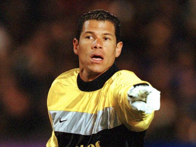 Óscar Córdoba vistiendo la camiseta de Boca Juniors.