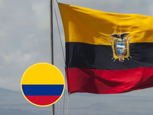 Bandera de Ecuador y Colombia. Foto: Getty Images