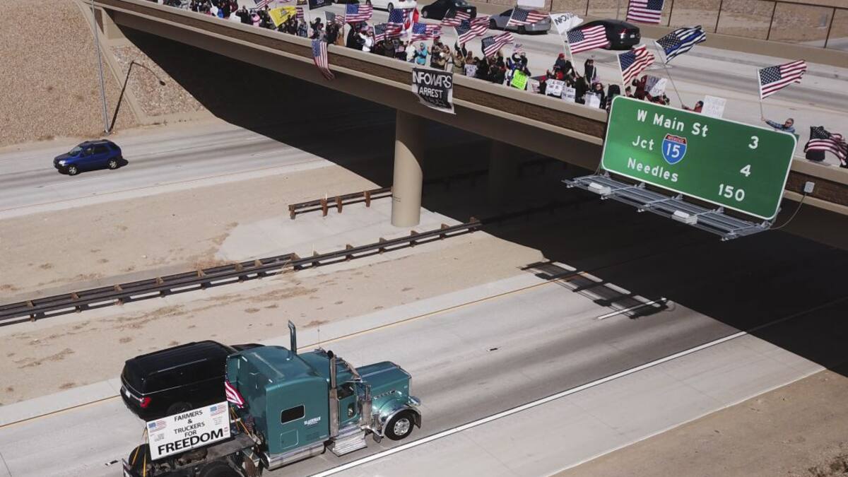 Washington se prepara para las protestas de tres caravanas de camioneros