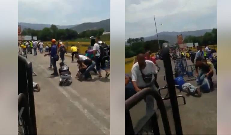 Enfrentamientos cerca del puente internacional Simón Bolivar