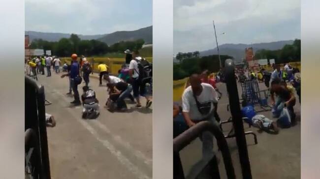 Enfrentamientos cerca del puente internacional Simón Bolivar