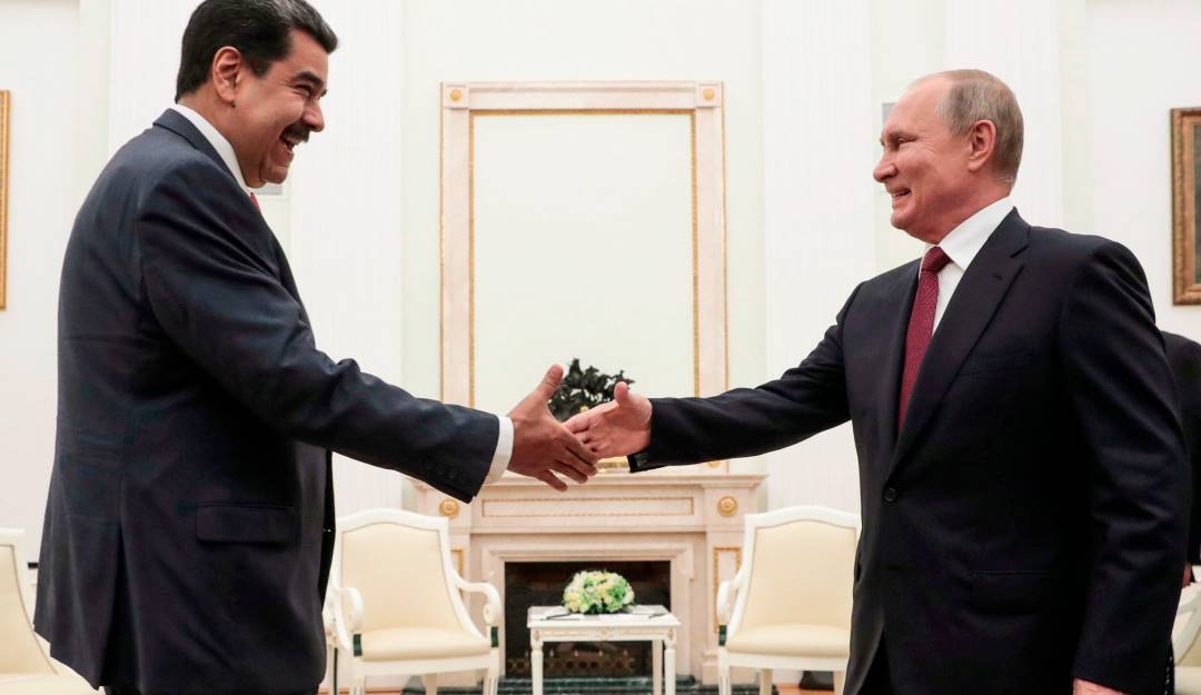 El presidente venezolano, Nicolás Maduro (izq) junto a su homólogo ruso, Vladimir Putin (der).                                 Foto: Getty 