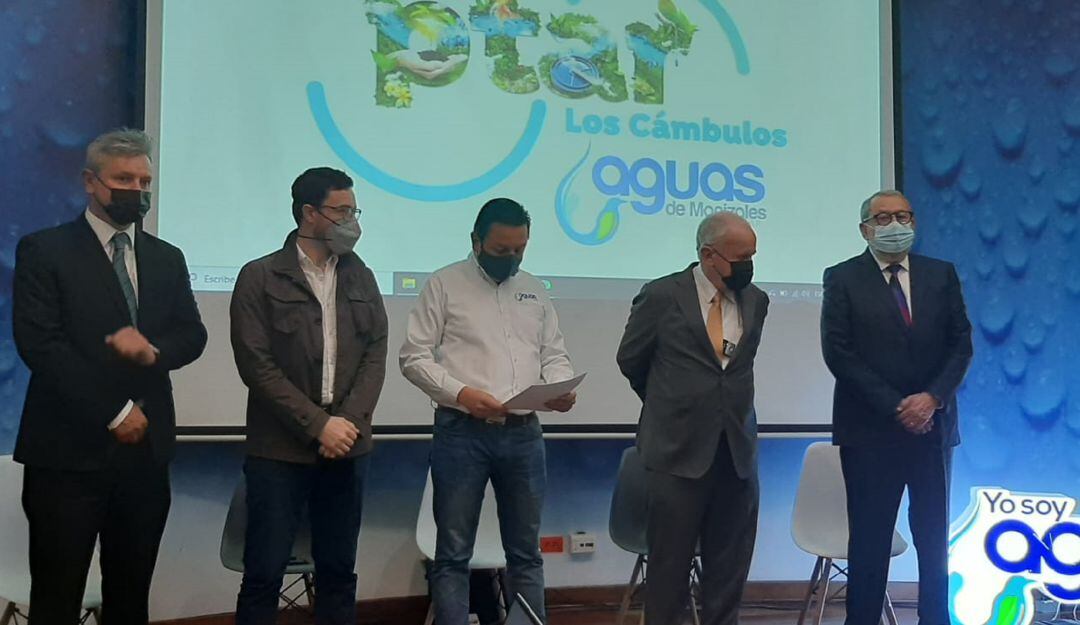 Firma del contrato de la PTAR Los Cámbulos. Imagen de archivo