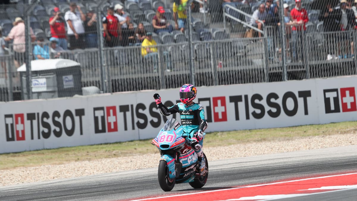 David Alonso tuvo una espectacular remontada en el Gran Premio de Austin de Moto2