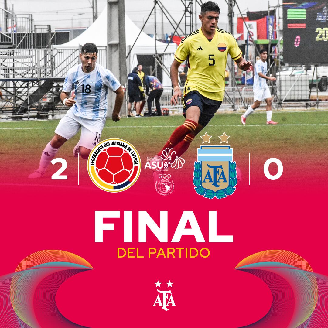 La Selección Colombia venció a Argentina en los Suramericanos / Selección Argentina