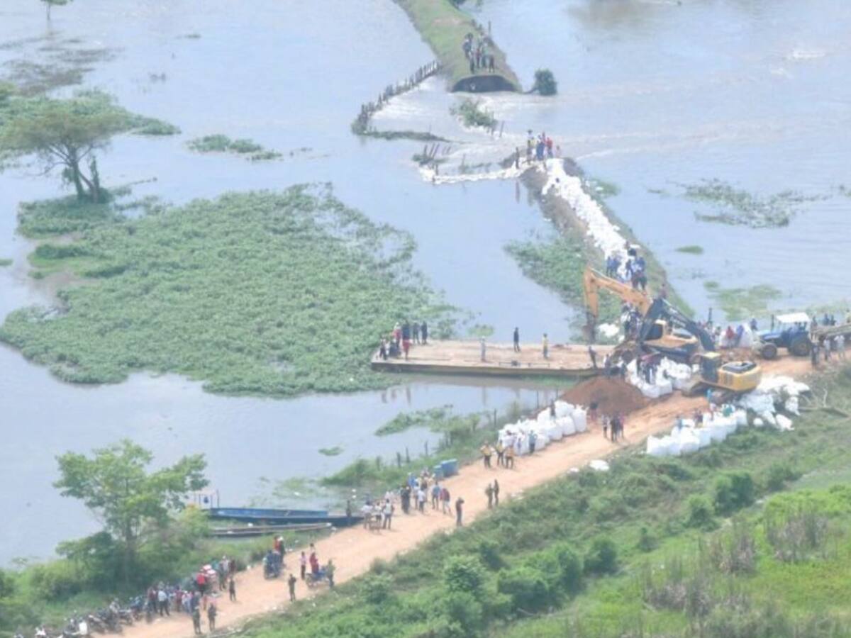 Abertura del chorro La Victoria en el sur de Bolívar aumentó a 20 metros