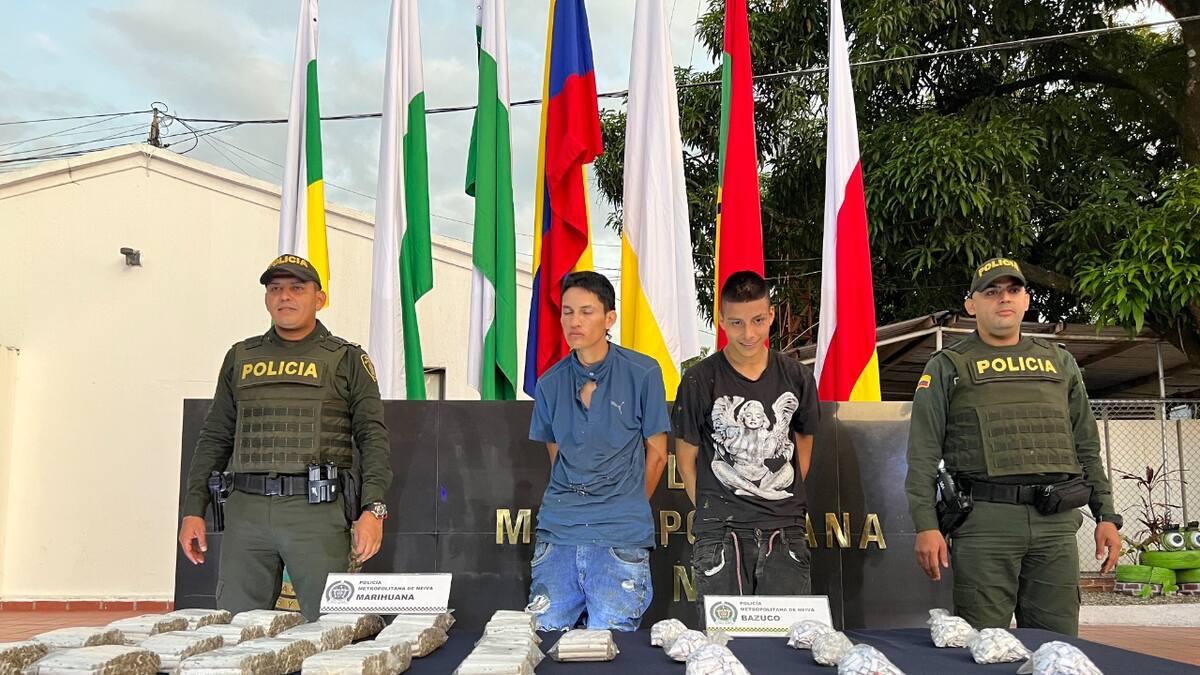 Dos personas capturadas en Neiva por comercializar estupefacientes