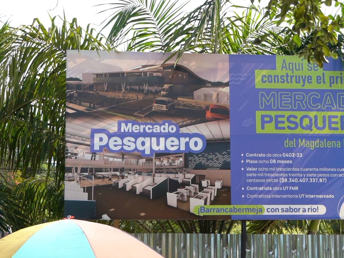 Así van las obras del Mercado Pesquero en Barrancabermeja