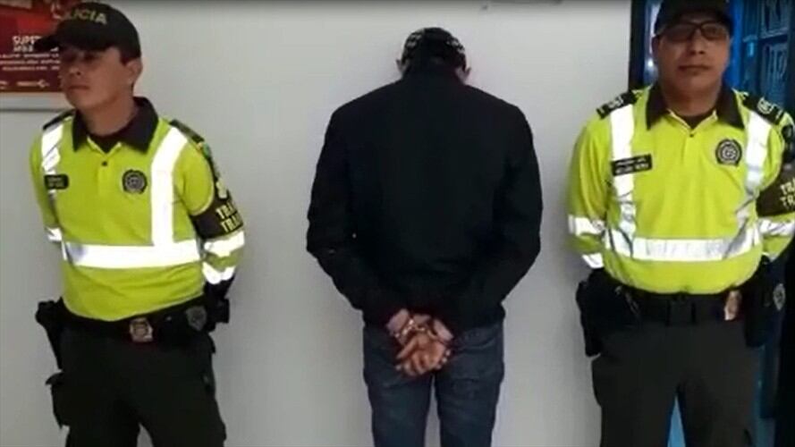 [Video] Capturado hombre que atropelló a mujer en Cajicá. Créditos: Policía de Tránsito - Archivo particular