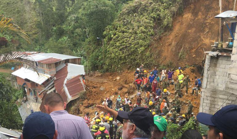 Sitio de emergencia en Marquetalia, Caldas